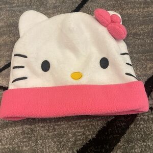 Hello Kitty Pink and White Fleece Beanie